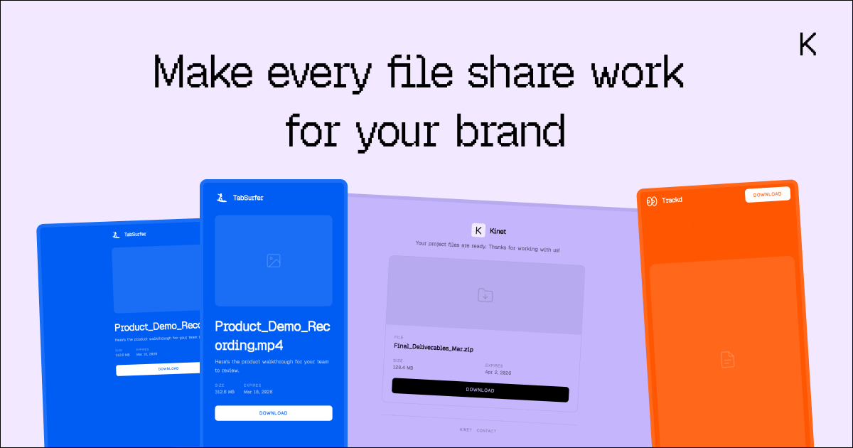 Professional, Branded File Delivery (Website)
